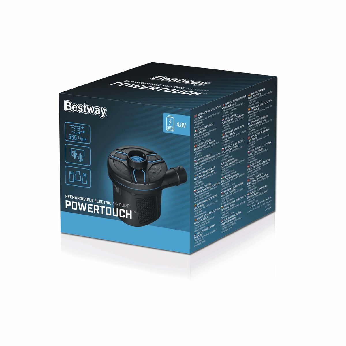 Bestway Rechargeable Electric Pump 11.5x10.1x10.4 cm 565 L/min Inflatable & Camping 62260