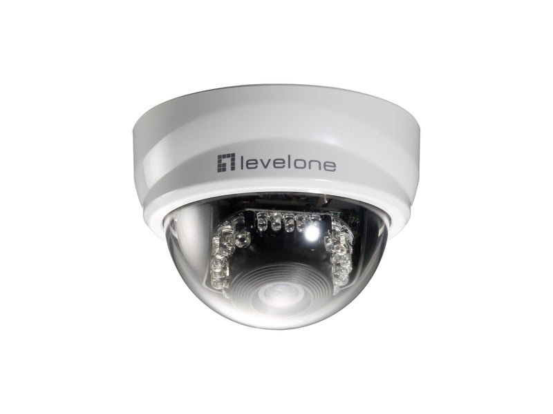Level One Camera IP Mini Domo No Wi-Fi 2 Megapixel Dia&noche PoE Outdoor FCS-3101
