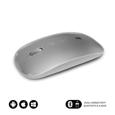 Subblim Wireless Mouse Bluetooth Dual Flat Battery Rechargeable Up To 1600 DPI Silver — image 1