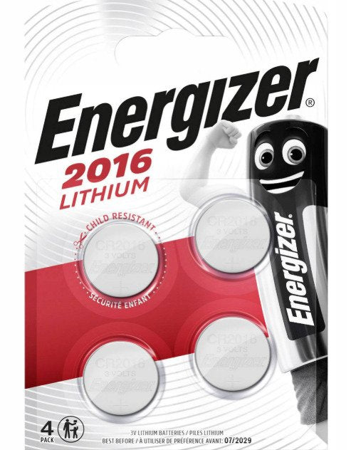 Energizer Battery Lithium, Knopfzelle, CR2016, 3V