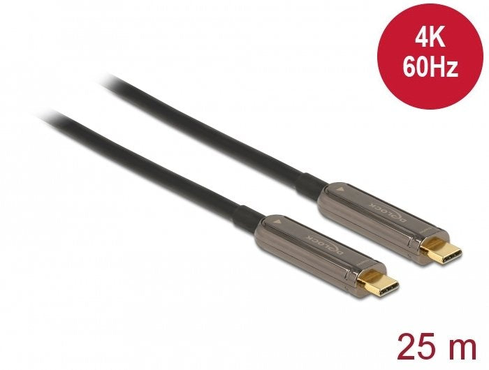 Delock 84126 Cable Vídeo Usb-c™ Óptico Activo 4K 60 HZ 25M