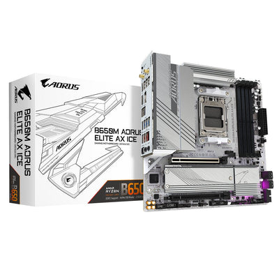 Gigabyte B650M Aorus Elite Ax Ice, AMD B650 AM5, DDR5 — image 1
