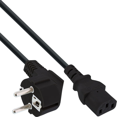 Inline® Power Cable Type F German Angled a C13 IEC Female Black 7M — image 1
