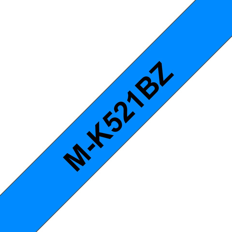 Brother M-K521BZ Tape Printer Labels Black Sobre Blue