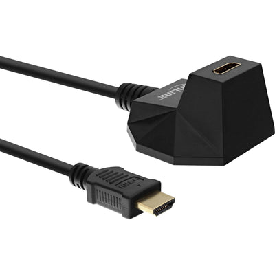 Inline Estación HDMI , HDMI Cable With Ethernet, M/F, Black Contactos Dorados, 3M — image 1