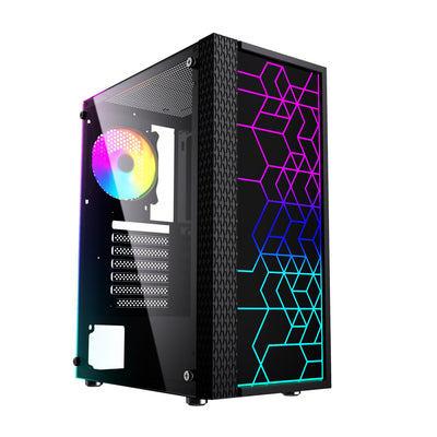 Gembird PC Case Fornax 2500 ATX - ARGB Backlight Black — image 1
