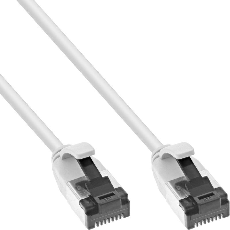 Inline® Network Cable Slim, U/FTP, CAT.8.1, Tpe Halogen-free, White 1M