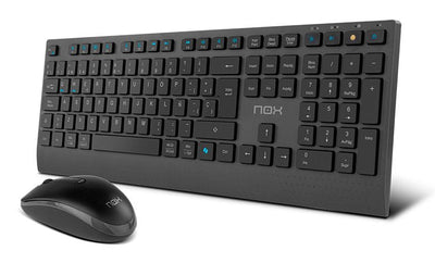 Nox Keyboard Spanish + Mouse Lite Duo Wireless Es Black — image 1