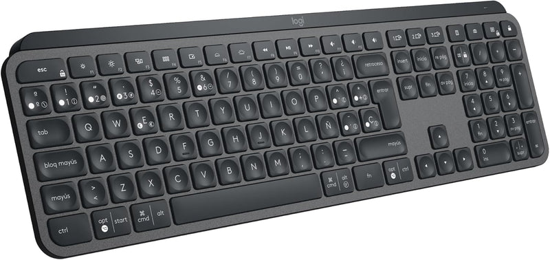 Logitech Keyboard Spanish Mx Keys S Wireless Bluetooth QWERTY Grafito