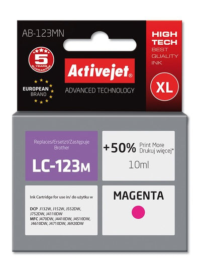 Activejet Ink AB-123MN (reemplazo Brother LC123M / 121M - Supreme - 10ML - Magenta — image 1