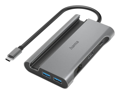 Hama Essential Hub USB 3.2 - Power Maxima 100W - USB Cable -c Integrado 15CM - LAN Ethernet 1Gbps - HDMI 4K -  — image 1