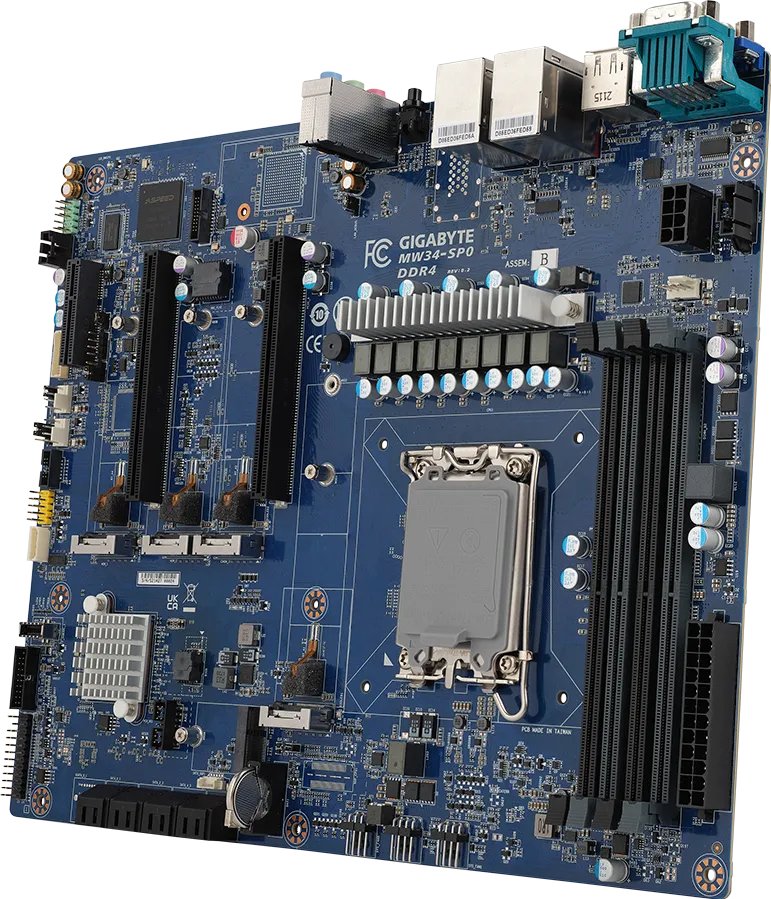 Gigabyte Motherboard MW34-SP0 REV.1.0 ATX Socket 1700 DDR4-ONLY Single