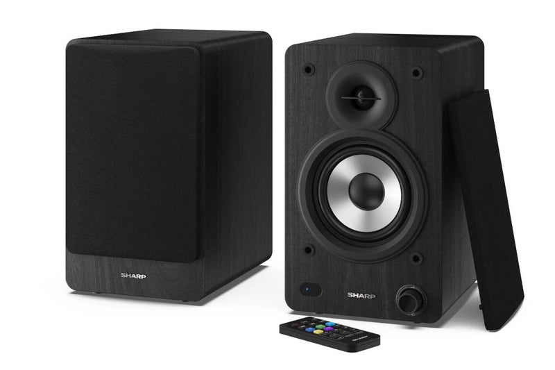 Sharp Bookshelf Speakers 2VÍAS Black Wireless And Alámbrico 60W