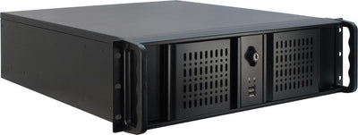 Inter-tech Box Rack 19 '' Ipc 3U 3U-3098-S 3U-RACK, Black Without Power Supply 2XUSB2.0 — image 1