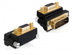 Delock Adapter VGA Female DVI 24 + 5 Pin Male 270° Angular — image 1