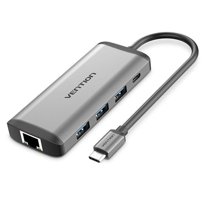 Vention Docking USB Type-c Cndhb 1x HDMI 3x USB 1x USB Type-c Pd 1x RJ45 1XLECTOR Cards Grey — image 1