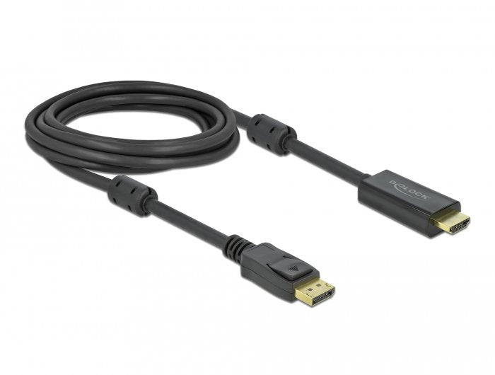Delock DisplayPort 1.2 HDMI Cable 4K 60HZ 3M Activo Black
