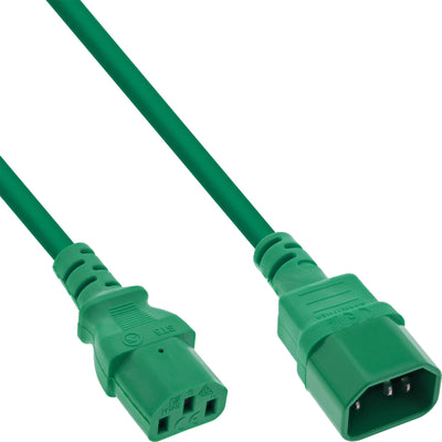 Inline Prolongación Cable Power , C13 a C14, Green 1M — image 1