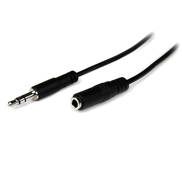 StarTech Cable Jack 3,5MM 3 Pines (alargo) M/H 1M Black MU1MMFS