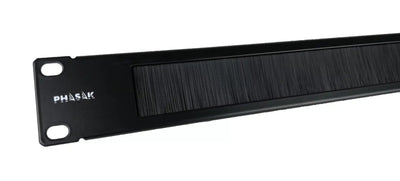 Panel Front Guia Cables 19 1U With Brush Black — image 1