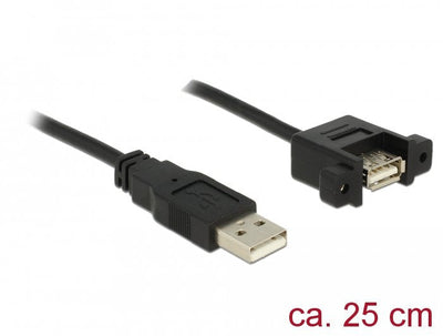 Delock 85462 USB Cable 2.0 Type a Male USB 2.0 Type a Female Installation 0,25M — image 1