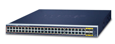 Planet GS-4210-48P4S Switch Gestionado L2/L4 Gigabit Ethernet (10/100/1000) Energía Sobre Ethernet (PoE) 1U Bl — image 1