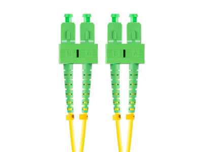 Lanberg Cable Fibre Optic 1M Mono Sc/Apc-sc/Apc Duplex G657A1 Lszh Yellow — image 1