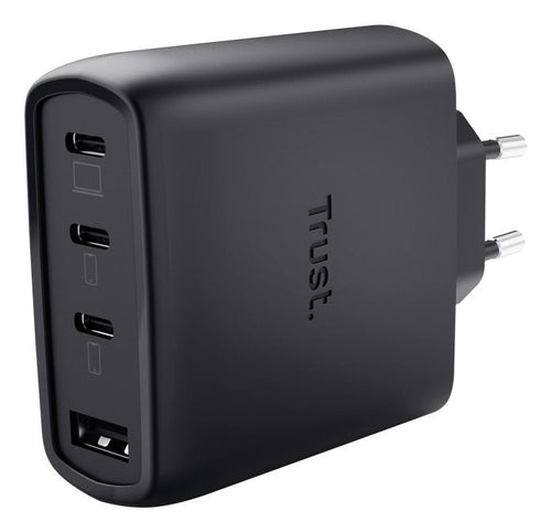 Trust Wall Charger GaN Maxo 65W 26067 3x USB Type-c 1x USB Includes USB Cable Type-c 65W — image 1