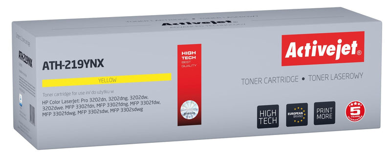 Activejet Toner ATH-219YNX HP 219X W2192X Supreme 2500 Páginas Yellow With Chip