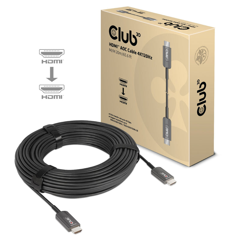 CLUB3D Cable Optico HDMI a - a 2.1 4K120HZ UHD 20M Retail