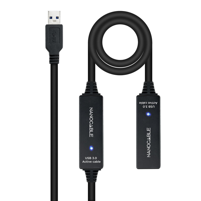 Nanocable Cable Prolongador With Amplifier USB-A 3.0 Male a USB-A Female 10M
