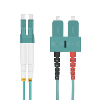 Helos Lwl Network Cable Lc/Sc Duplex 50/125?M OM3 Aqua 1,5M — image 1