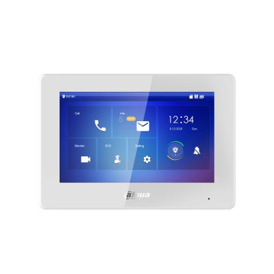 Dahua VTH5422HW Monitor Indoor 7 Surface Video Doorbell IP 2-HILOS Screen Touchscreen PoE SD 6E 1S Alarm White — image 1