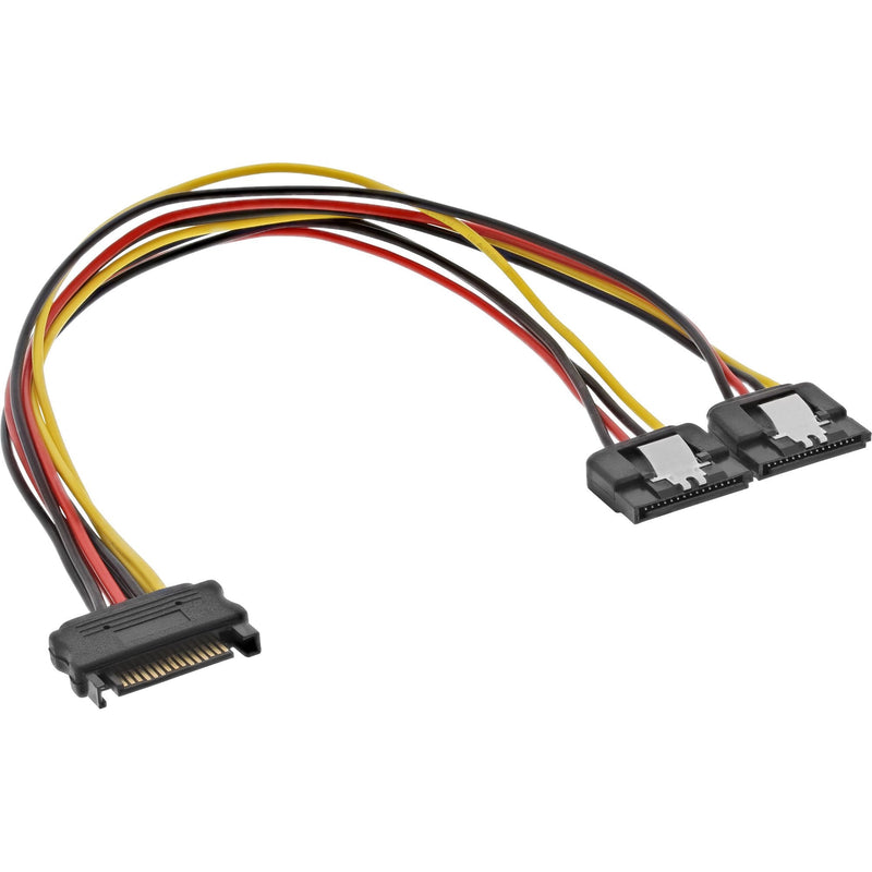 Inline SATA Power And -cable Female a 2X Male 0.3M