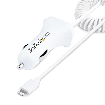 StarTech Car Charger With Cable Rizado Lightning, 1M 12W White — image 1