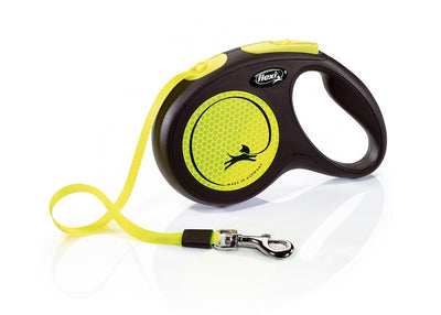 Flexi New Neon Yellow Perro Strap Retractable 5M — image 1