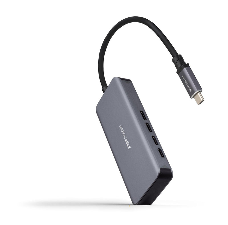 Nanocable Hub USB-C/M a 3x USB-C/H Aluminium 10CM