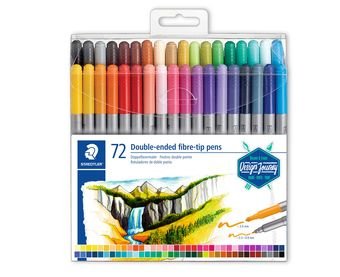 Staedtler Case 72 Markers Double Punta Fibre Design Journey Colours Surtidos — image 1