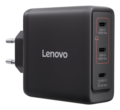 Lenovo Multi-port USB-C 100W GaN-cargador Power Supply Black Incl. USB-C Cable (1,8M) — image 1