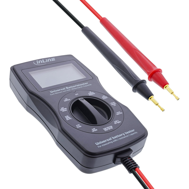 Inline® Multifunction Battery Tester, Measuring Device With LCD Display