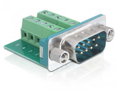 Delock Adapter Sub-d 9 Pin Male Terminalblock 10 Pin — image 1