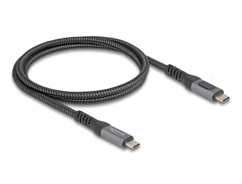 Delock USB 40Gbps Daten- And Cable Charging Fast Koaxial 1M 8K 60 HZ USB PD 3.1 Extended Power Range 240W — image 1