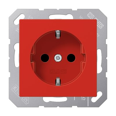 Jung A1520BFRT Schuko Socket Power Resistant a Roturas 16A 250V a Red