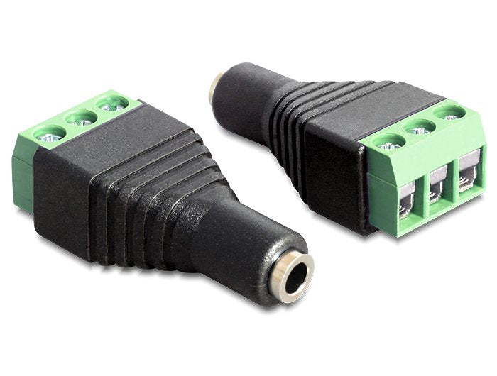Delock Adapter Klinke Connector Female 3,5MM Terminalblock 3 Pin