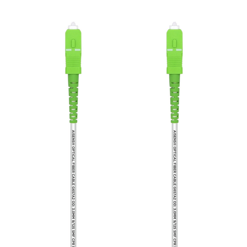 Aisens Cable Fibre Optic G657A2 3.0 9/125 Smf Simplex Cpr Dca Lszh - Sc/Apc-sc/Apc - 50M - White