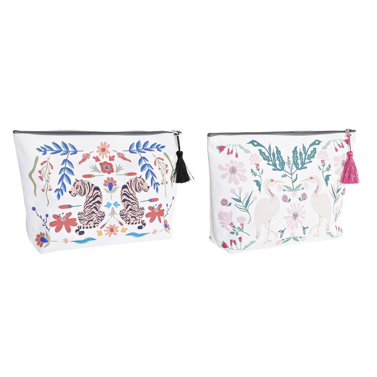 Toilet Bag DKD Home Decor White Beige Multicolour (2 Units)