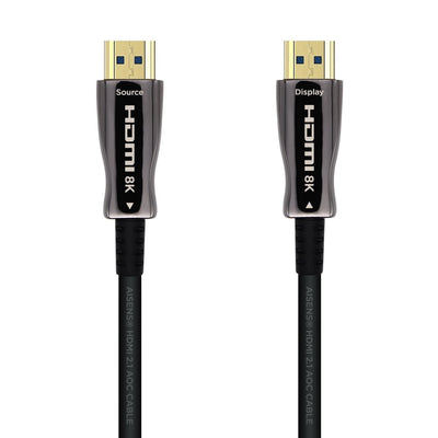 Aisens HDMI Cable V2.1 Aoc Ultra High Speed / Hec 8K@60HZ 4K@120HZ 4:4:4 48Gbps, a/m-a/M, Black 40M — image 1