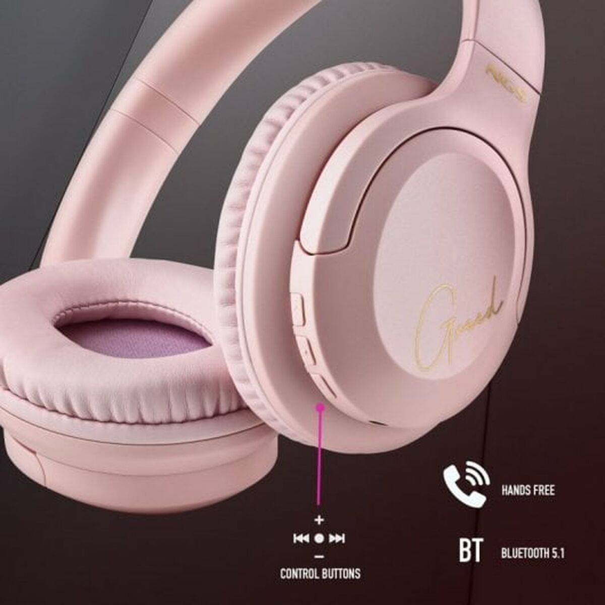 Ngs Bluetooth Headphones Ngs Artica Chill Teal Pink (1 Unit)