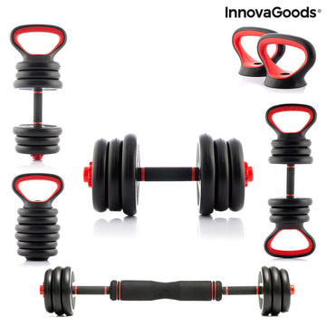 6-in-1 Set of Adjustable Weights with Exercise Guide Sixfit InnovaGoods   Iron (Refurbished B)