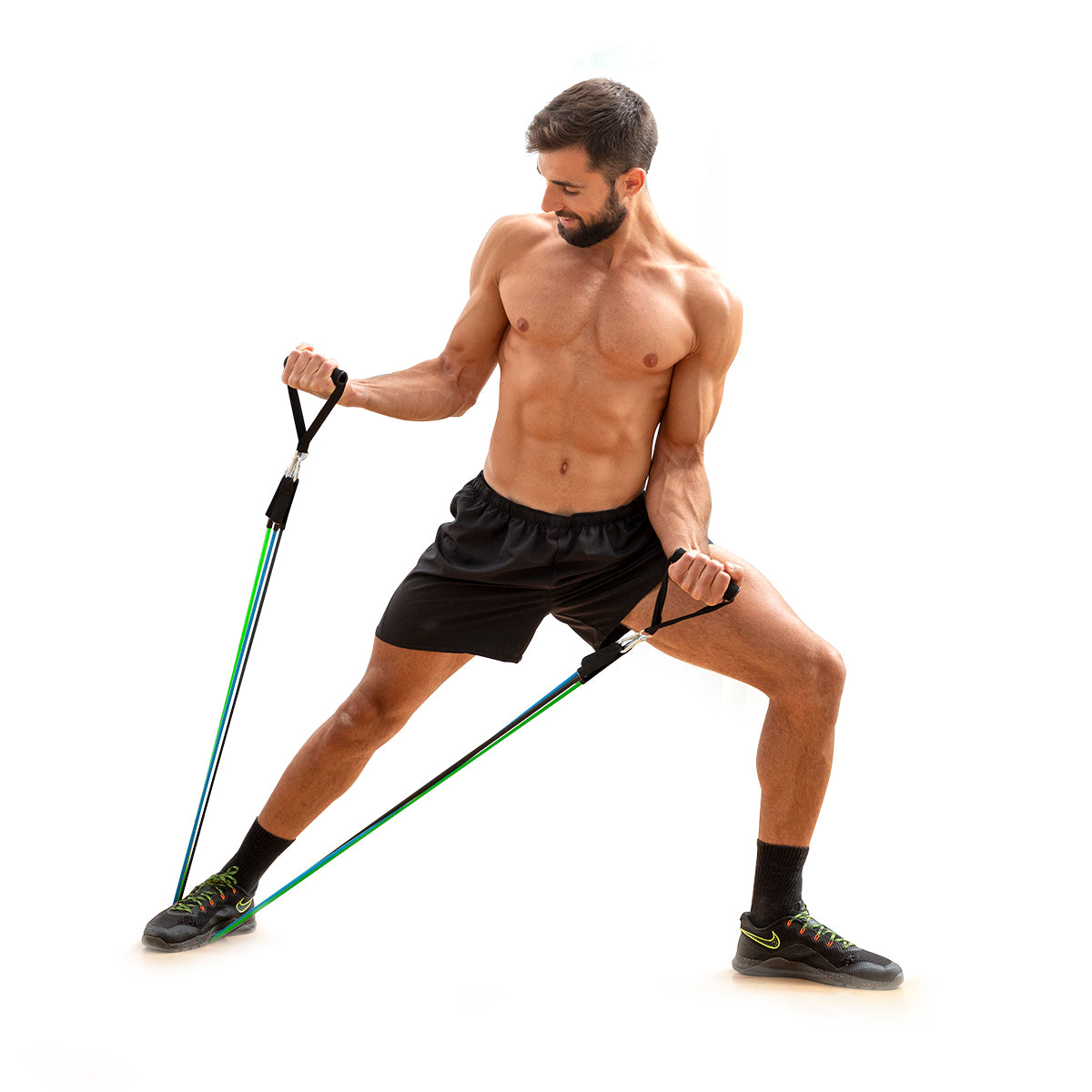 Set of Resistance Bands with Accessories and Exercise Guide White Label 3 Units (Refurbished B)